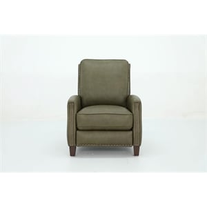 Pemberly Row Premium Push Thru The Arms Recliner in Oasis Olive