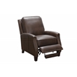 Pemberly Row Premium Push Thru The Arms Recliner in Ashford Walnut