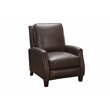 Pemberly Row Premium Push Thru The Arms Recliner in Ashford Walnut