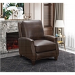 Pemberly Row Premium Push Thru The Arms Recliner in Ashford Walnut