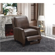 Pemberly Row Premium Push Thru The Arms Recliner in Ashford Walnut