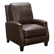 Pemberly Row Premium Push Thru The Arms Recliner in Ashford Walnut