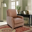 Pemberly Row Premium Push Thru The Arms Recliner in Dobbs Saddle