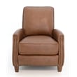 Pemberly Row Premium Push Thru The Arms Recliner in Dobbs Saddle
