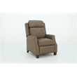 Pemberly Row Premium Push Thru The Arms Recliner in Cashmere Taupe