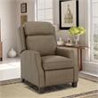 Pemberly Row Premium Push Thru The Arms Recliner in Cashmere Taupe