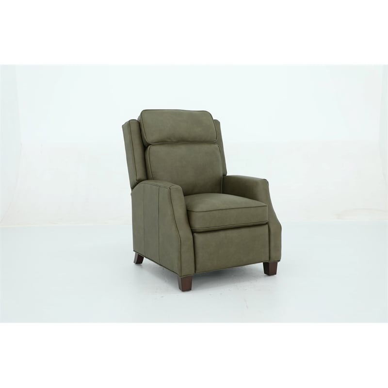 Pemberly Row Premium Push Thru The Arms Recliner in Oasis Olive