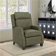 Pemberly Row Premium Push Thru The Arms Recliner in Oasis Olive