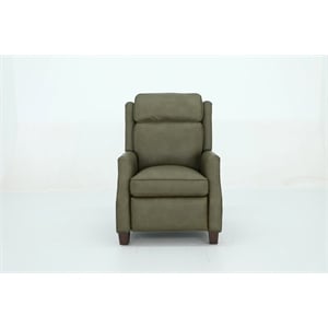 Pemberly Row Premium Push Thru The Arms Recliner in Oasis Olive