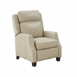 Pemberly Row Push Thru The Arms Recliner in Barone Parchment