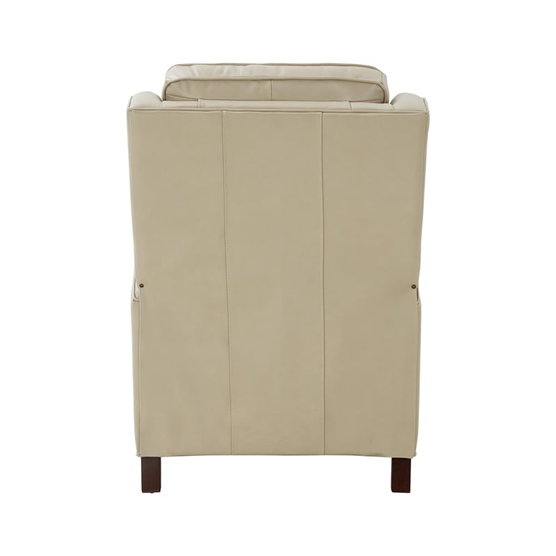Pemberly Row Push Thru The Arms Recliner in Barone Parchment
