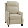 Pemberly Row Push Thru The Arms Recliner in Barone Parchment