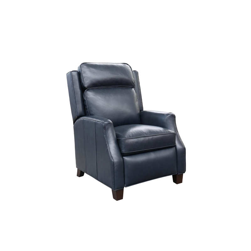 Pemberly Row Premium Push Thru The Arms Recliner in Shoreham Blue