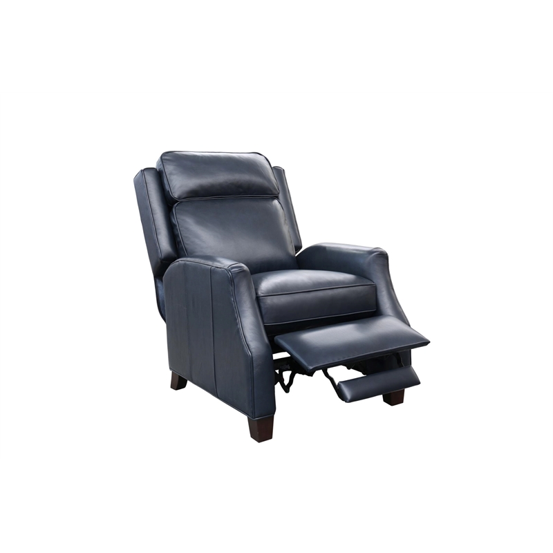 Pemberly Row Premium Push Thru The Arms Recliner in Shoreham Blue