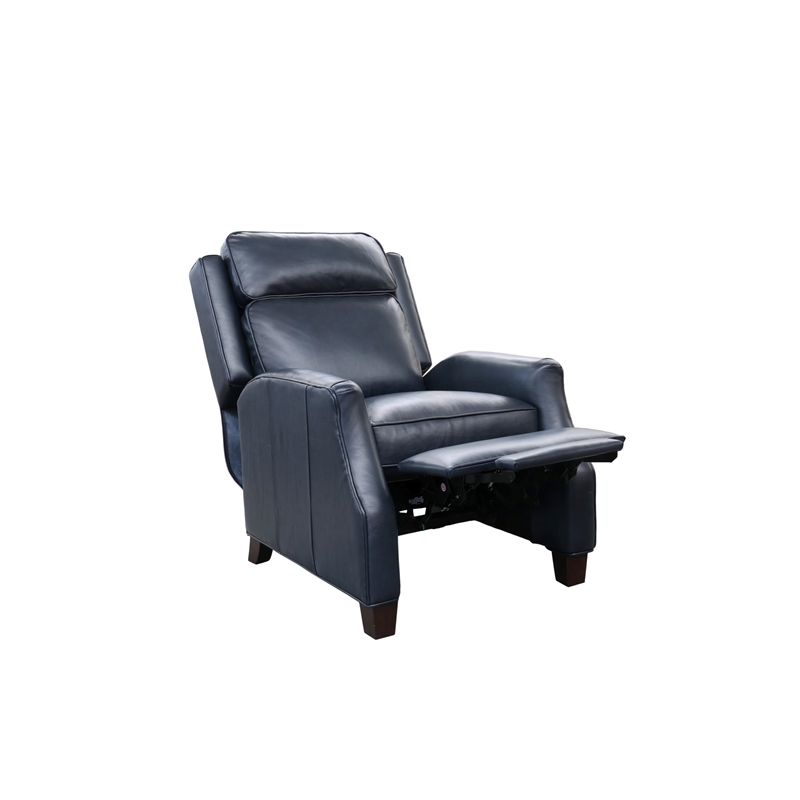 Pemberly Row Premium Push Thru The Arms Recliner in Shoreham Blue