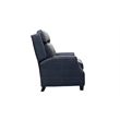 Pemberly Row Premium Push Thru The Arms Recliner in Shoreham Blue