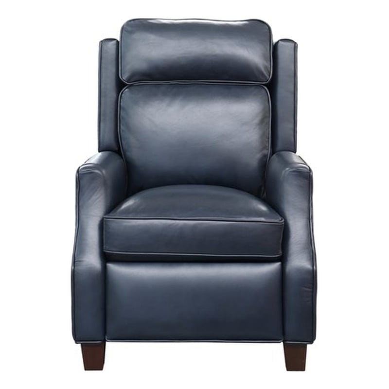 Pemberly Row Premium Push Thru The Arms Recliner in Shoreham Blue