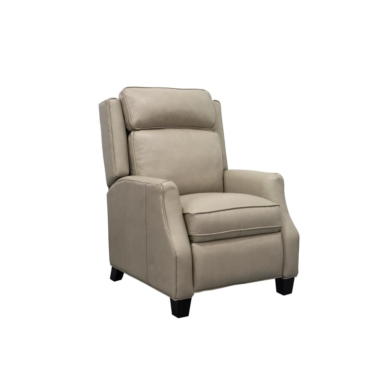 Pemberly Row Premium Push Thru The Arms Recliner in Shoreham Cream