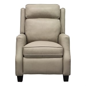 Pemberly Row Premium Push Thru The Arms Recliner in Shoreham Cream