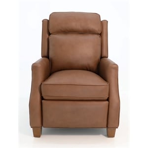 Pemberly Row Premium Push Thru The Arms Recliner in Dobbs Saddle