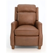 Pemberly Row Premium Push Thru The Arms Recliner in Dobbs Saddle