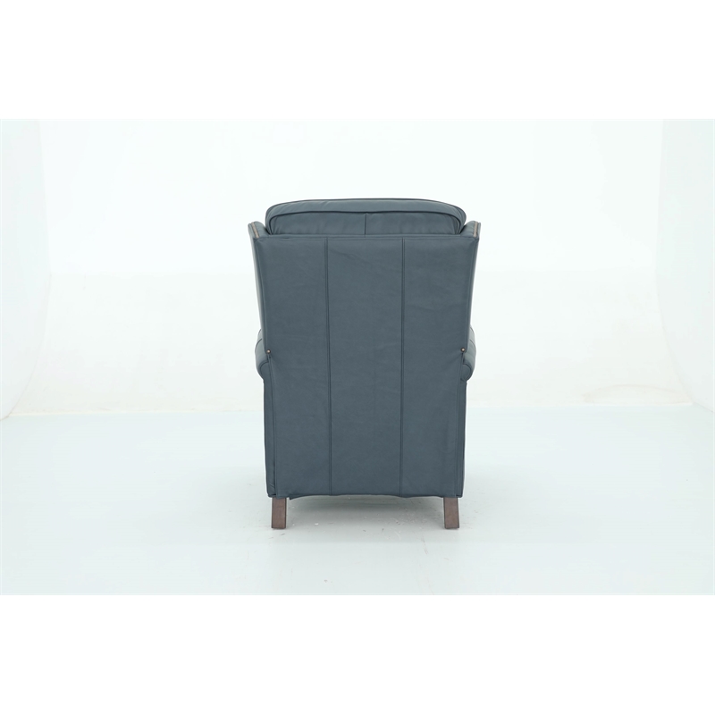 Pemberly Row Premium Push Thru The Arms Recliner in Santa Fe Ocean