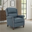 Pemberly Row Premium Push Thru The Arms Recliner in Santa Fe Ocean