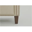 Pemberly Row Premium Push Thru The Arms Recliner in Cashmere Stone