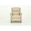 Pemberly Row Premium Push Thru The Arms Recliner in Cashmere Stone