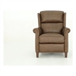 Pemberly Row Premium Push Thru The Arms Recliner in Oasis Walnut