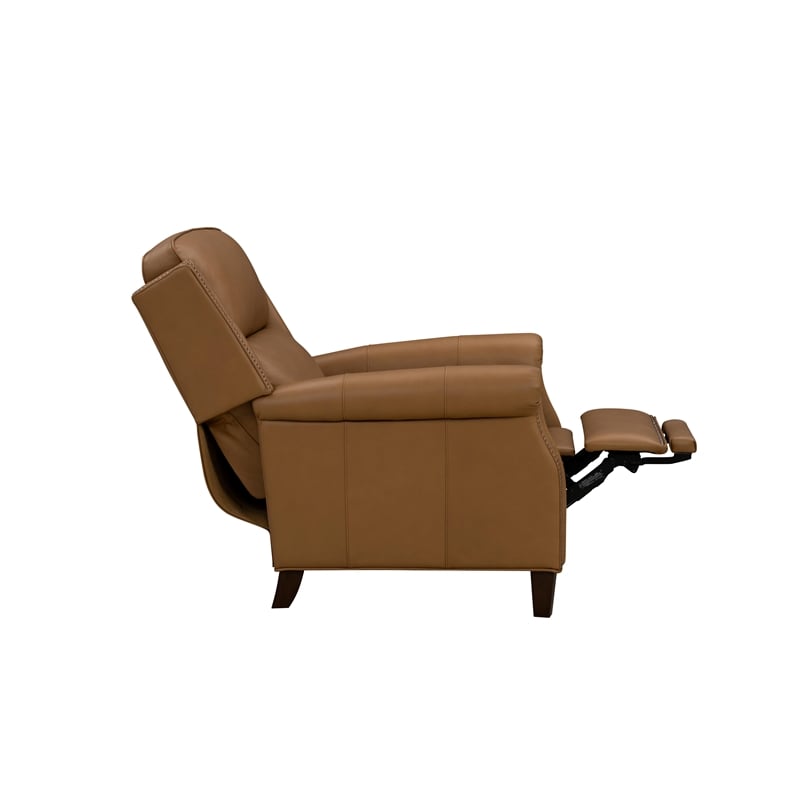 Pemberly Row Premium Push Thru The Arms Recliner in Elwood Cider
