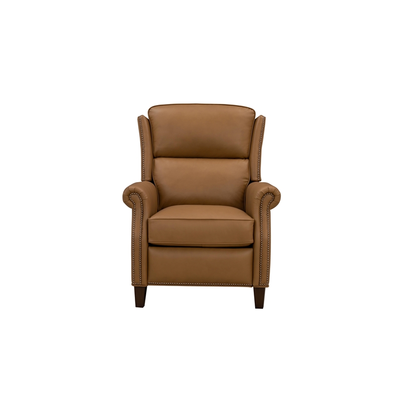 Pemberly Row Premium Push Thru The Arms Recliner in Elwood Cider