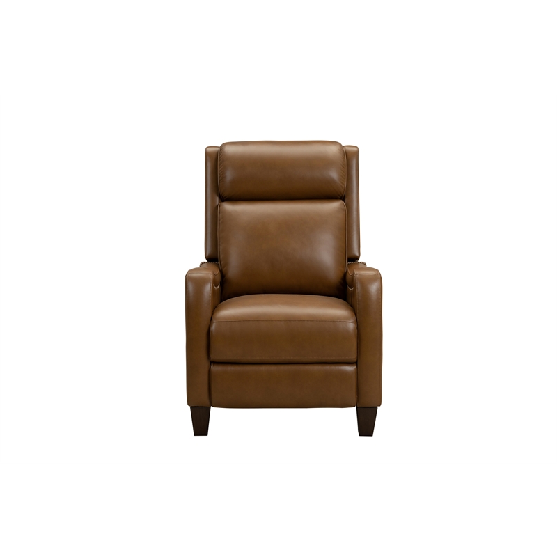 Pemberly Row Power Recliner with Power Head Rest in Elwood Saddle