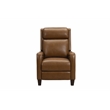 Pemberly Row Power Recliner with Power Head Rest in Elwood Saddle