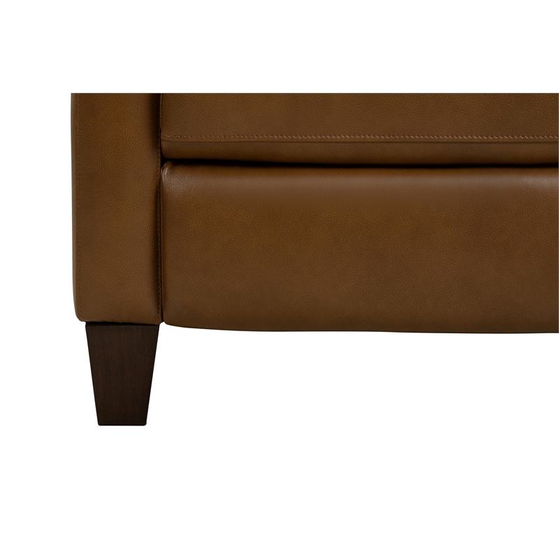 Pemberly Row Power Recliner with Power Head Rest in Elwood Saddle