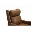 Pemberly Row Power Recliner with Power Head Rest in Elwood Saddle