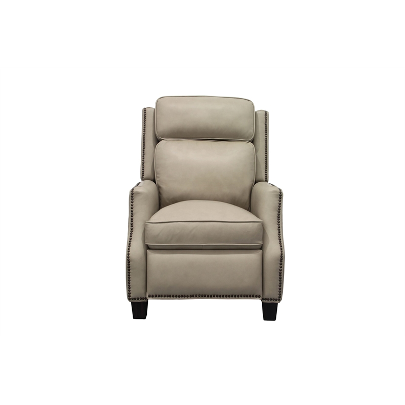 Pemberly Row Premium Push Thru The Arms Recliner in Shoreham Cream