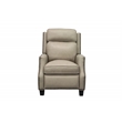 Pemberly Row Premium Push Thru The Arms Recliner in Shoreham Cream