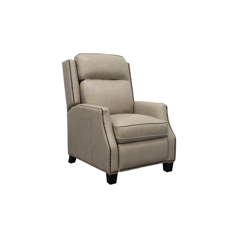 Pemberly Row Premium Push Thru The Arms Recliner in Shoreham Cream