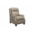 Pemberly Row Premium Push Thru The Arms Recliner in Shoreham Cream