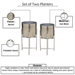 Pemberly Row Set of 2 Planters 19-22