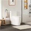 Pemberly Row Side-Flush Elongated One-Pc Ceramic Toilet with ADA Height in White