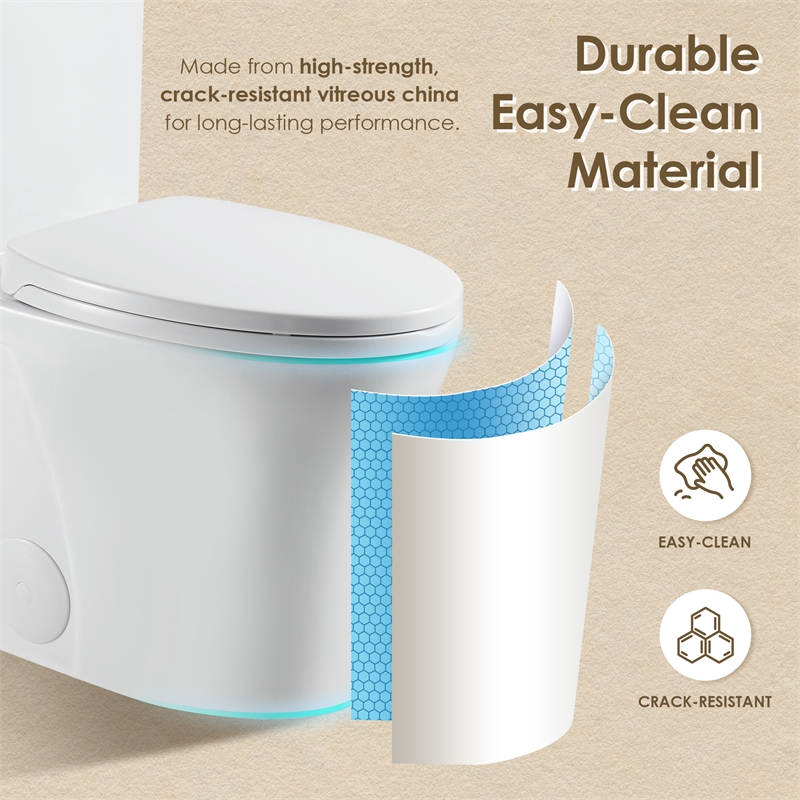 Pemberly Row Side-Flush Elongated One-Pc Ceramic Toilet with ADA Height in White