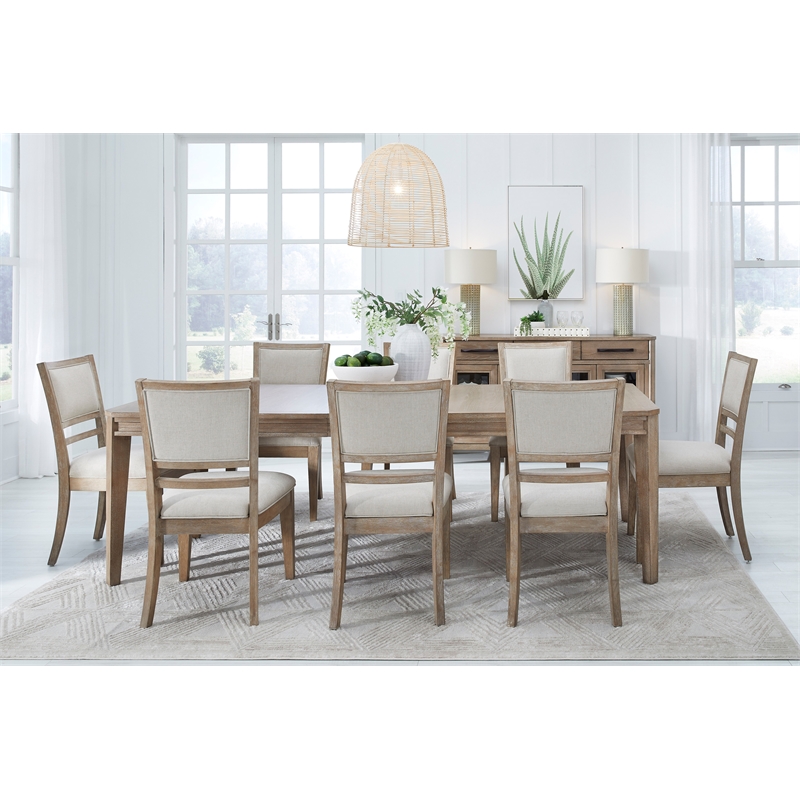 Pemberly Row Upholstered Upholstered Dining Chair in Mocha Set of 2