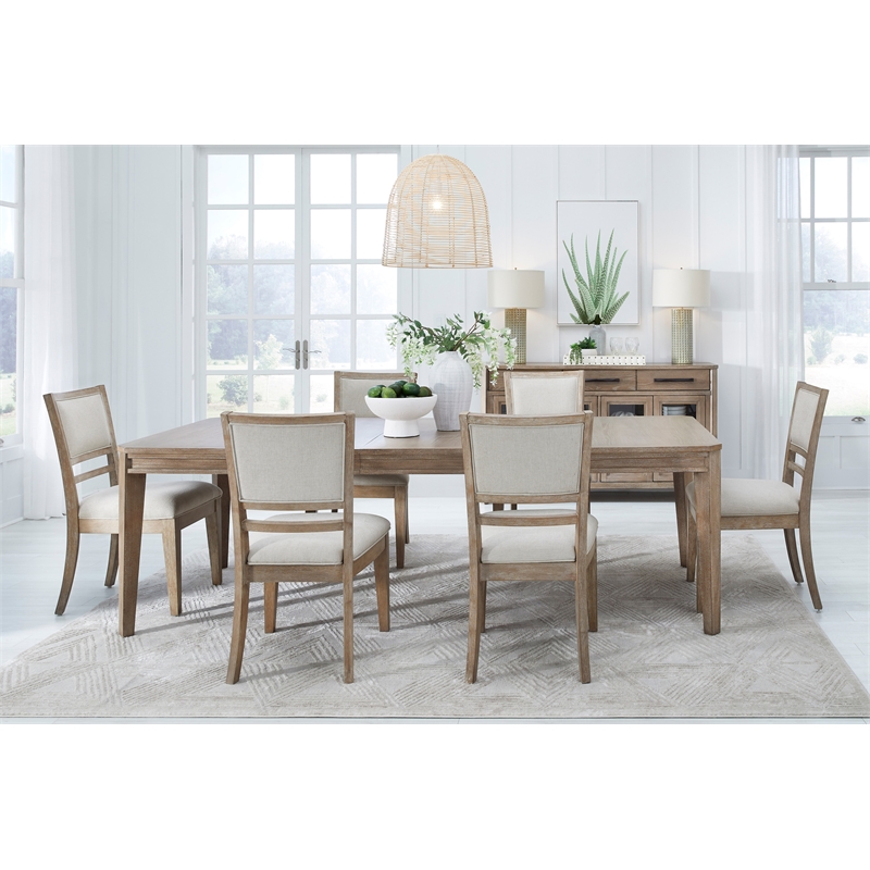Pemberly Row Upholstered Upholstered Dining Chair in Mocha Set of 2