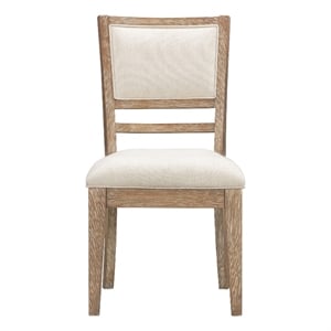 Pemberly Row Upholstered Upholstered Dining Chair in Mocha Set of 2
