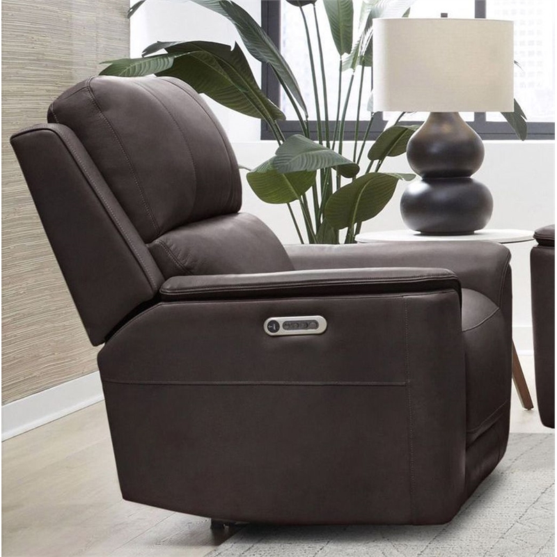 Pemberly Row Premium Zero Gravity Power Recliner Set of 2 in Brown