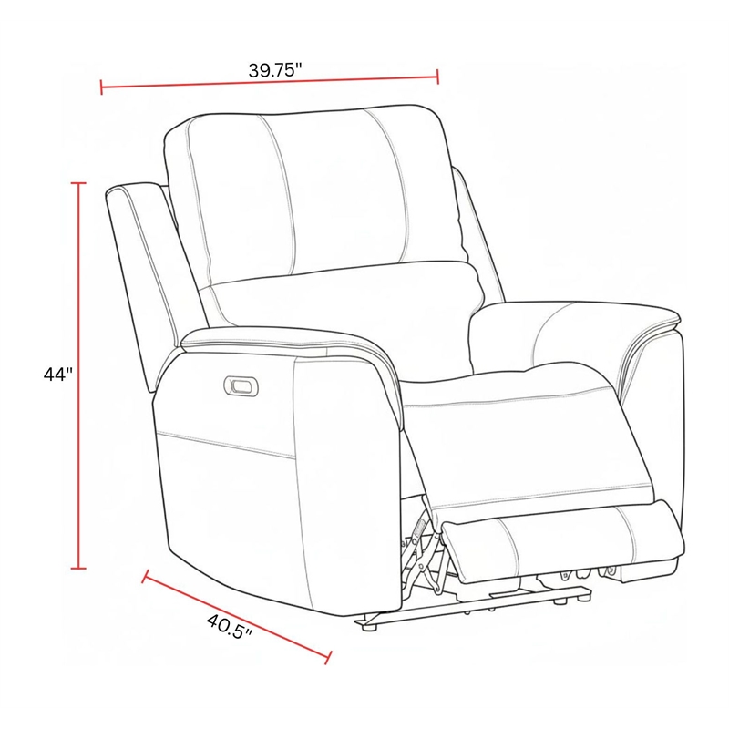 Pemberly Row Premium Zero Gravity Power Recliner Set of 2 in Brown