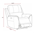 Pemberly Row Premium Zero Gravity Power Recliner Set of 2 in Brown