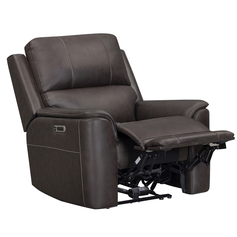 Pemberly Row Premium Zero Gravity Power Recliner Set of 2 in Brown